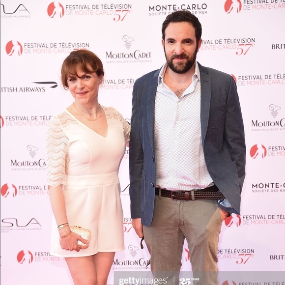 Anne Elisabeth Polka Dot Stripe Midi Dress Paris - Picture 7 of 8